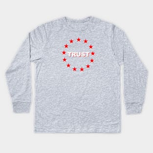 Trust (Red) Kids Long Sleeve T-Shirt